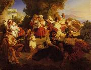 Franz Xaver Winterhalter Il Dolce Farniente oil painting on canvas